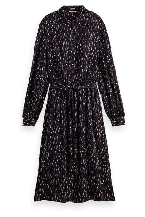 RELAXED FIT SHIRT DRESS IN VISCOSE JACQUARD IKAT RAIN by Scotch & Soda