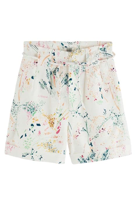 HIGH RISE BELTED SHORTS WILDER WHITE by Scotch & Soda