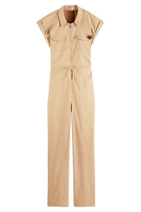 MILITARY JUMPSUIT IN ORGANIC COTTON SOFT SAND by Scotch & Soda