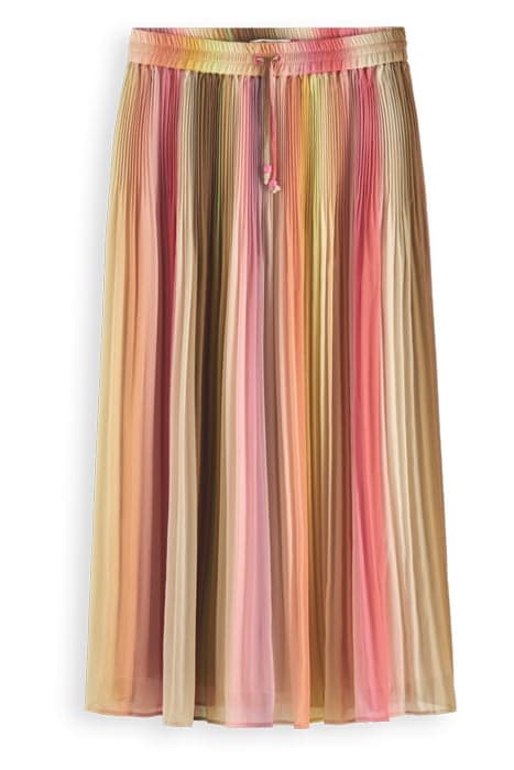 PLEATED CHIFFON MIDI SKIRT RAINBOW OMBRE by Scotch & Soda