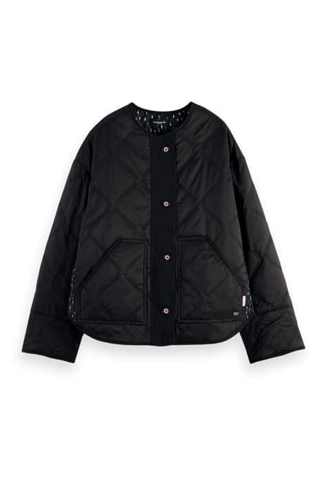 QUILTED REVERSIBLE COAT BLACK by Scotch & Soda