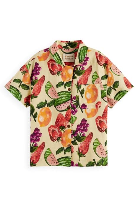 ALL-OVER PRINTED LINEN-BLEND SHORT-SLEEVED SHIRT FRUIT ALLOV by Scotch & Soda