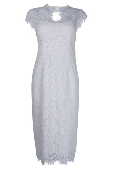 LACE SHIFT DRESS MIDI SNOW WHITE by Ivy Oak