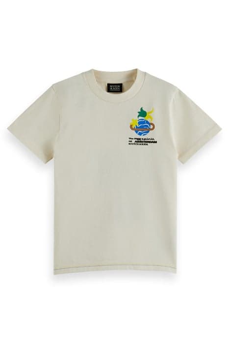 COTTON IN CONVERSION RELAXED-FIT SAKURA ARTWORK T-SHIRT RAW  by Scotch & Soda