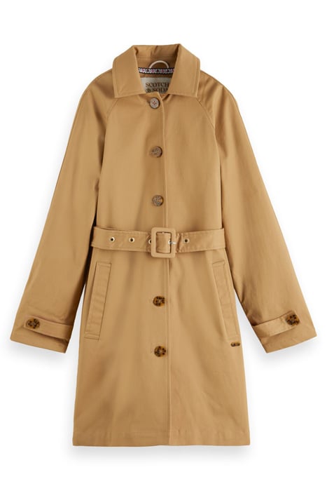 CONTRAST DETAIL TRENCH COAT SAND by Scotch & Soda
