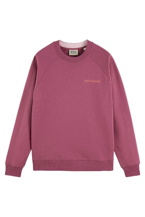 UNISEX CREWNECK SWEATSHIRT IN ORGANIC COTTON DAHLIA by Scotch & Soda