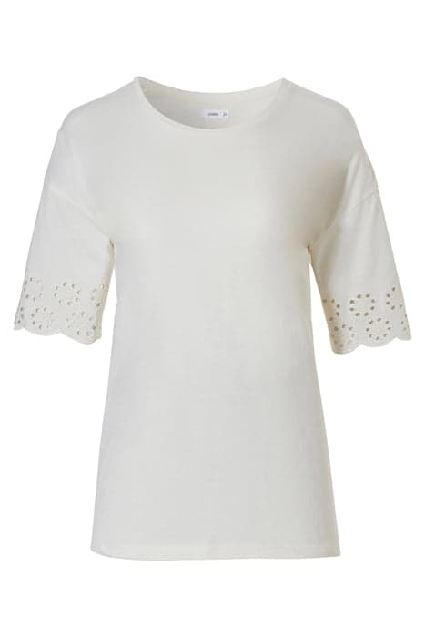 NW TOP TSHIRT SS NOHEMI BRODERIE WHITE IVORY by Livera