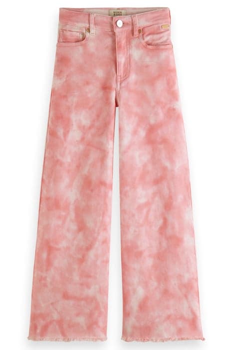 SUBTLE TIE-DYE WIDE-LEG HIGH-RISE PANTS APPLE BLOSSOM by Scotch & Soda