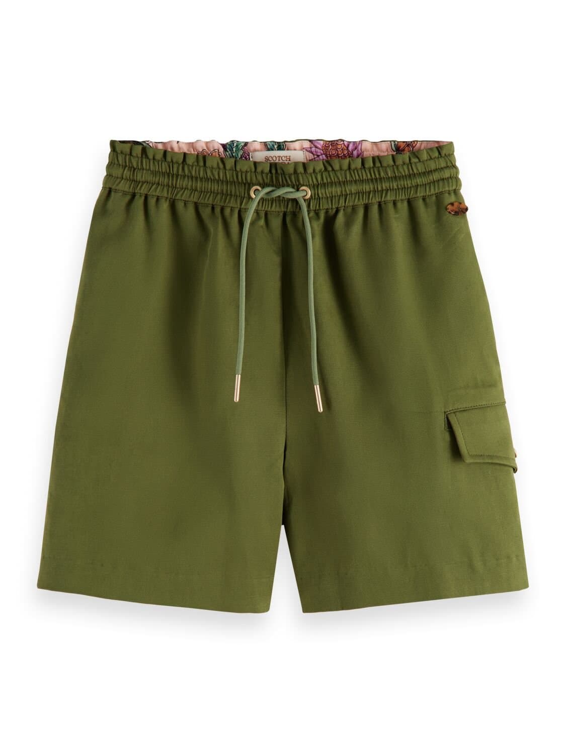 ELASTICATED WAISTBAND POCKET DETAIL SHORTS MILITARY by Scotch & Soda