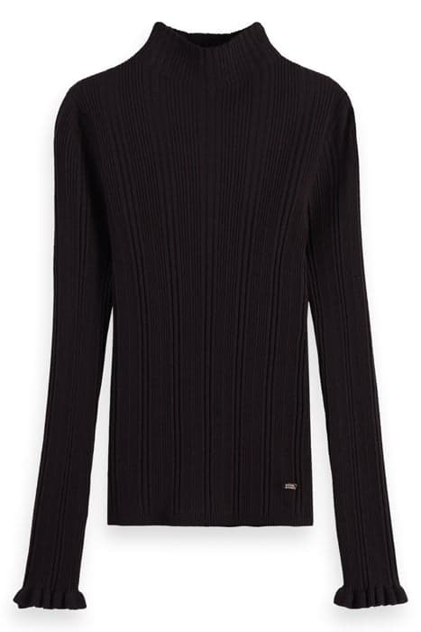 RIBBED MOCK NECK PULLOVER BLACK SKY by Scotch & Soda