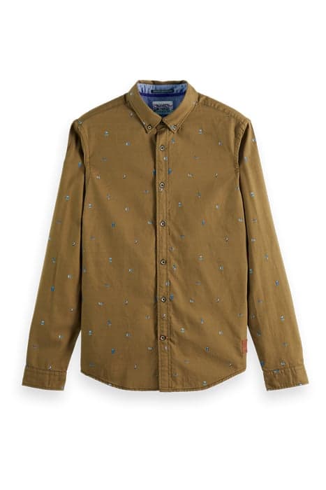 SLIM FIT- EMBROIDERED COTTON OXFORD SHIRT COMBO B by Scotch & Soda