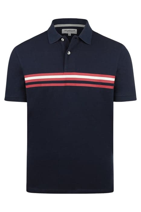 BLOCK STRIPE POLO NAVY by McGregor