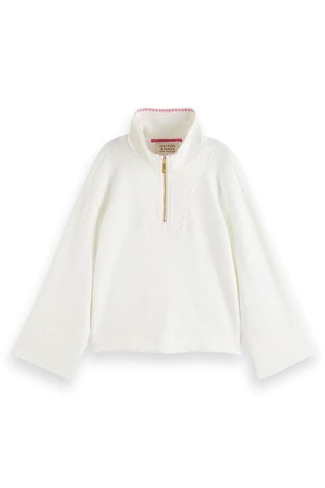 TRUMPET SLEEVE EMBROIDERY DETAIL SWEATSHIRT VANILLA ICE by Scotch & Soda