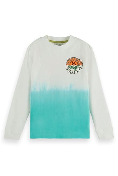 COTTON IN CONVERSION RELAXED-FIT DIP-DYED T-SHIRT OFF WHITE by Scotch & Soda