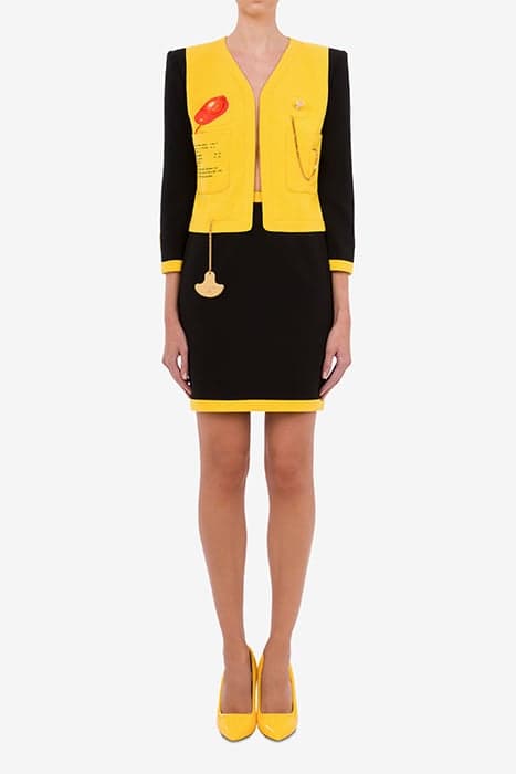 LIFE VEST CREPE JACKET BLACK by Moschino