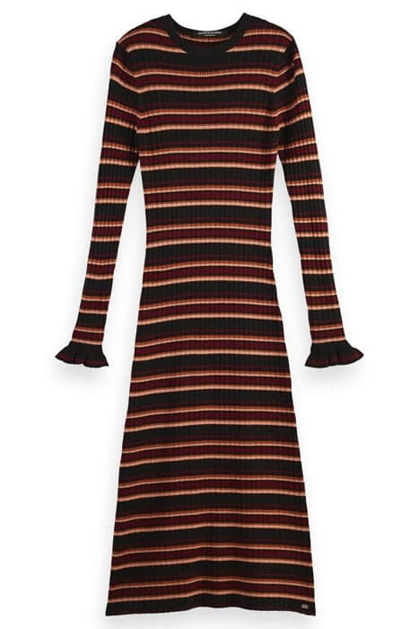 STRIPED CREW-NECK KNITTED DRESS BLACK SKY by Scotch & Soda