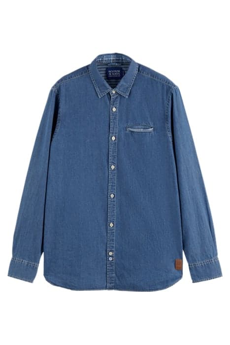 REGULAR-FIT LIGHTWEIGHT DETAIL-TRIMMED INDIGO SHIRT WASHED I by Scotch & Soda