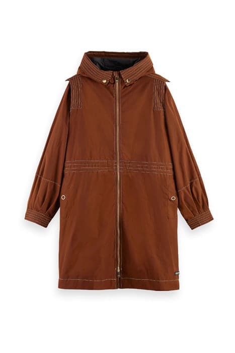 LIGHTWEIGHT PARKA WITH DETACHABLE SLEEVES DRIFTWOOD by Scotch & Soda