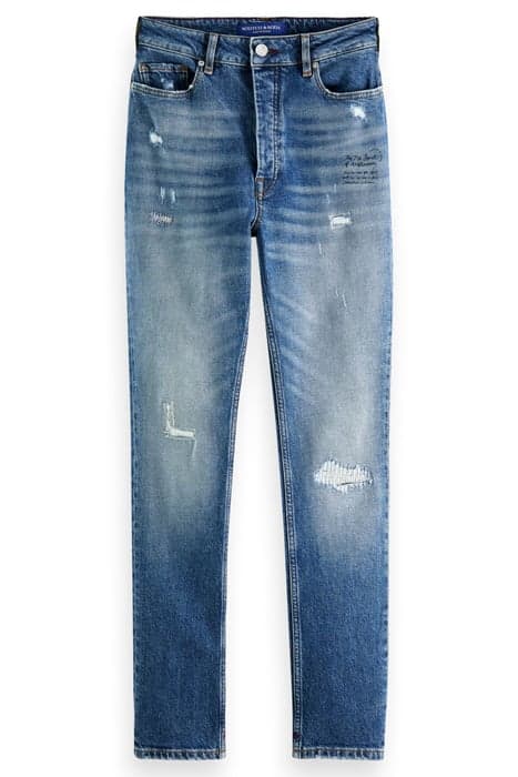 THE LINE HIGH RISE SKINNY IN ORGANIC COTTON — WONDER OF BLUE by Scotch & Soda