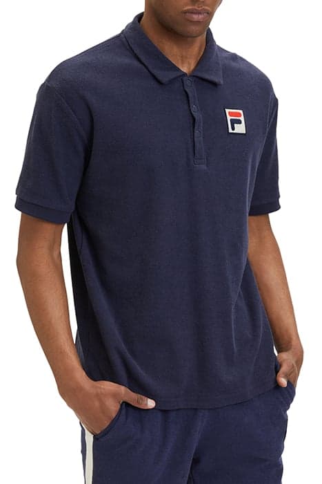 LIVERPOOL TOWELLING POLO SHIRT BLACK IRIS by FILA