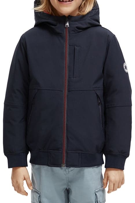 HOODED RECYCLED POLYESTER JACKET WITH REPREVE® FILLING NIGHT by Scotch & Soda