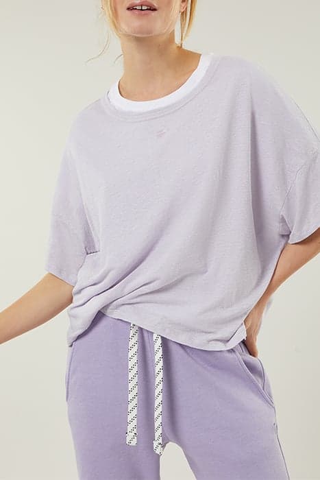 SHORTSLEEVE TEE LINEN LIGHT LILAC by 10DAYS