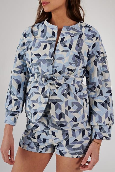 I.CODE COBALT GRAPHIC JACQUARD JACKET by ICODE