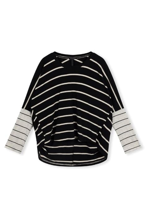 LONGSLEEVE TEE MIX STRIPES BLACK/OAT by 10DAYS