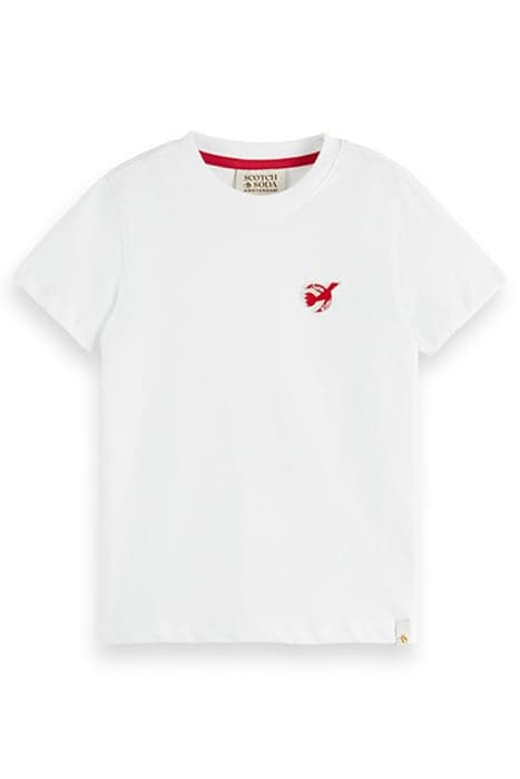 THE FREE SPIRIT PEACE BIRD ORGANIC COTTON T-SHIRT WHITE by Scotch & Soda