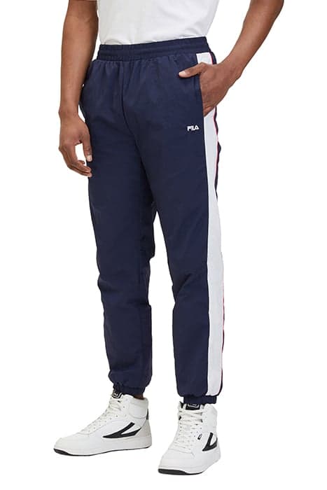 LUOYANG TRACK PANTS BLACK IRIS-BRIGHT WHITE by FILA