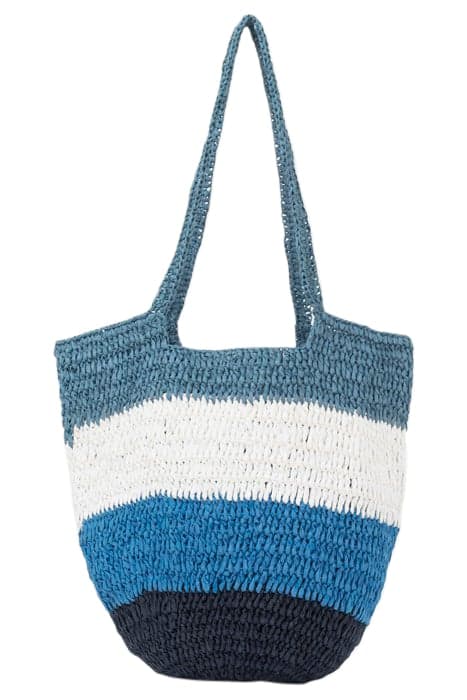 BLUE STRIPED RAFFIA BASKET by IKKS