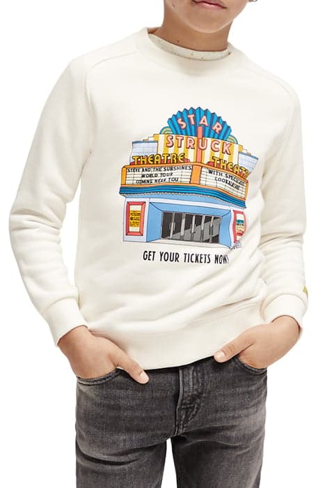 RELAXED-FIT ARTWORK SWEATSHIRT OFF WHITE by Scotch & Soda