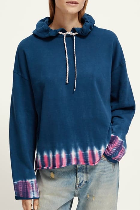 COTTON IN CONVERSION DIP-DYE HOODIE NAVY by Scotch & Soda