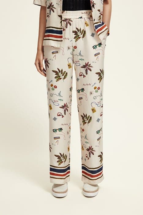 GIA - PRINTED MID RISE WIDE LEG PANTS FESTIVAL TRINKET by Scotch & Soda