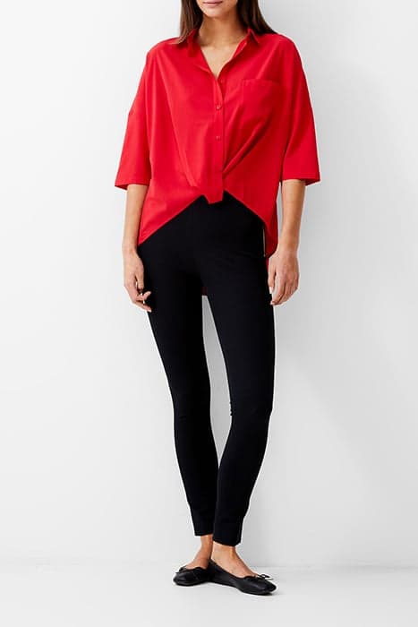 TWIST FRONT CREPE LIGHT TOP POPPY by French Connection