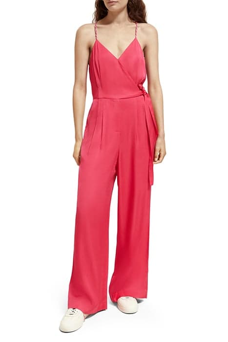 WAISTED BELT DETAIL JUMPSUIT POP PINK by Scotch & Soda