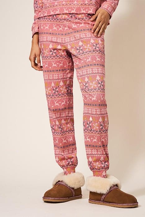 FAIRISLE REINDEER FREYA JOGGER PINK MULTI by White Stuff