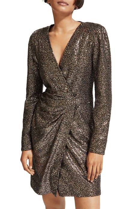 MINI DRESS IN MIXED SEQUINS MIXED METAL SEQUIN by Scotch & Soda