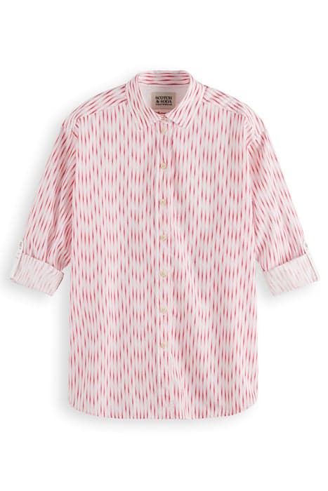 OVERSIZED SHIRT WITH ROLL UP SLEEVE PRINTED STRIPE by Scotch & Soda