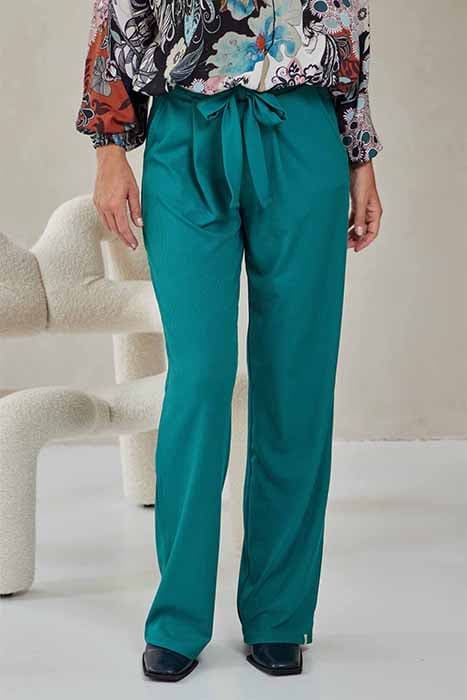 RIB PAPER BAG PANTS AMBER TROPICAL GREEN by DIDI