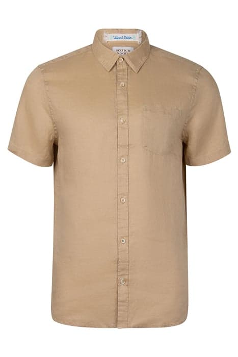 SHORT SLEEVE LINEN SHIRT SAND by Scotch & Soda