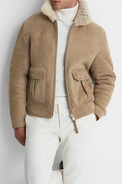 ROSEBERRY-LS ZIP THROUGH STONE by Reiss