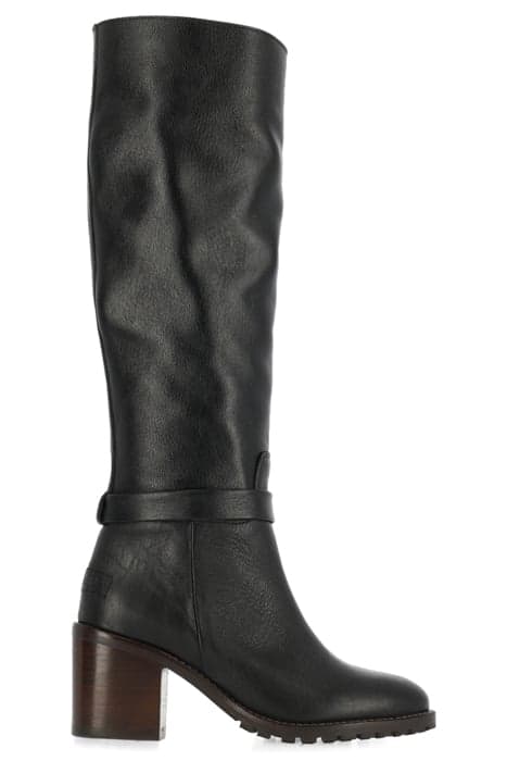 SHS1271 BOOT SHINY GRAIN LEATHER BLACK by Shabbies Amsterdam