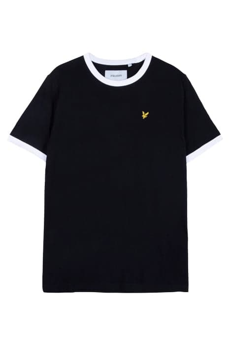 RINGER T-SHIRT JET BLACK by Lyle & Scott