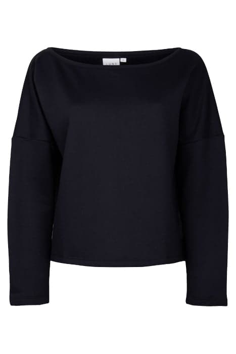 KATIE COTTON BLEND OVERSIZED CREW BLACK by Lune Active