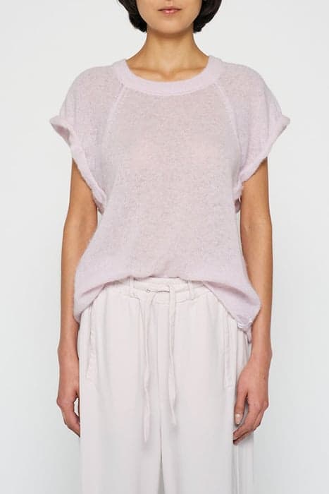 SHORTSLEEVE TOP KNIT PALE LILAC by 10DAYS