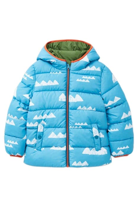 QUILTED PRINT PUFFER JACKET BLUE PRINT by White Stuff