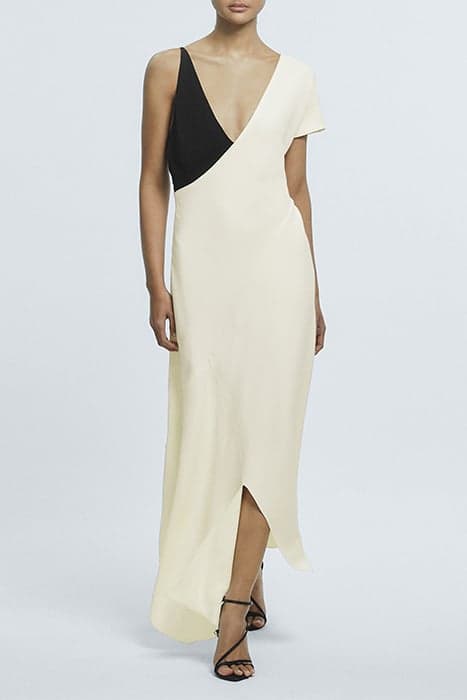 FRIEDA-COLOURBLOCK DRESS BLACK/WHITE by Reiss