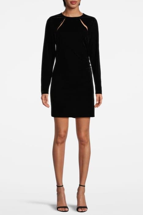 KATE-VELVET MINI DRESS BLACK by Reiss