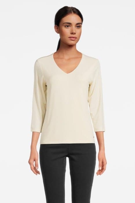 T-SHIRT JERSEY LONG SLEEVES 81101362 ALMOND WHITE by Sandwich